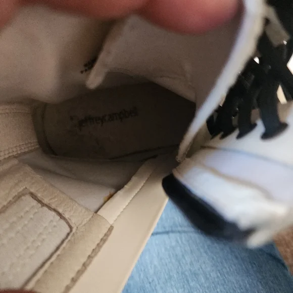 Jeffrey Campbell White Platform Combat Boots Chunky Lace Up Zip - Picture 5 of 5